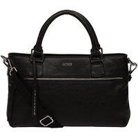 Cultured London Women's 'Aviana' Leather Grab Bag in Black