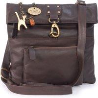 Catwalk Collection Handbags Women's Dispatch Leather Cross Body Messenger Bag in Brown | Size: Small