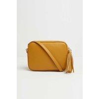 Betsy & Floss Women's "Verona' Crossbody Tassel Bag in Mustard