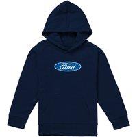Ford Dimensional Logo Youth Pull-Over Hoodie, Navy | Size: 5-6 Years