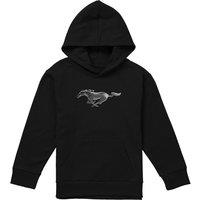 Ford Mustang Modern Mustang Youth Pull-Over Hoodie, Black | Size: 12-13 Years