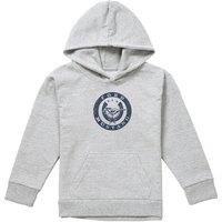 Ford Lucky Mustang Youth Pull-Over Hoodie, Athletic Heather in Light Grey | Size: 9-11 Years