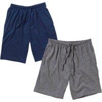 Bedlam Boy's Boys 2 Pack Jersey Pyjama Shorts in Dark Navy | Size: 9-10 Years