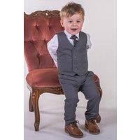 Romario Boy's 4 Piece Grey Suit | Size: 6-9 m