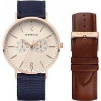 Bering Time Men's 14240-864 40mm Quartz Watch in Blue