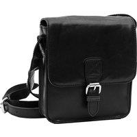 PRIMEHIDE Men's 'Traveller' Leather Crossbody Bag in Black