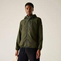 Regatta Men's Shorebay Marl Lightweight Hooded Waterproof Jacket in Dark Olive | Size: Small