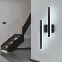 Pheashine Modern LED wall light, tri-color light3000K/4500K/6500K Indoor use in Black