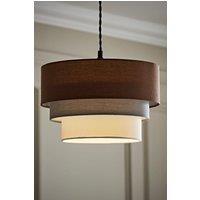 ValueLights Aztec Three Tier Drop Easy Fit Fabric Ceiling Pendant Light Lamp Shade in Brown
