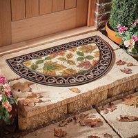 Gainsborough Half Moon Coir & Rubber Door Mat, Moisture-Absorbing & Durable in Brown | Size: 45 cm x 75 cm
