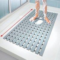 Coopers of Stortford Non-Slip Shower Mat With Fast-Draining Rubber Grip in Grey