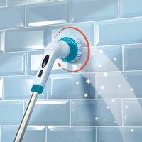 Clarsen Cordless Multi Function Spin Scrubber With 3 Brush Heads