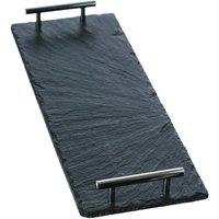 Selbrae House Slate Serving Tray - Small - Plain Handles - Gift Boxed in Dark Grey | Size: 1 Pack