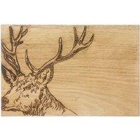 Selbrae House Stag Oak Serving Board in Light Brown