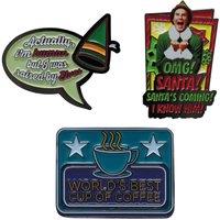 Elf Limited Edition Triple Pin Badge Set