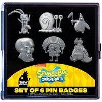 SpongeBob SquarePants Limited Edition Set of 6 Pin Badges in Metallics