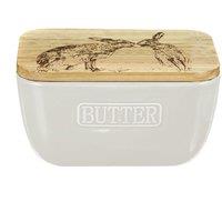 Selbrae House White Butter Dish - Kissing Hare | Size: 140 cm x 90 cm