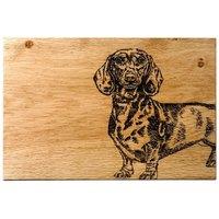 Selbrae House Dachshund Oak Serving Board in Light Brown