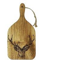 Selbrae House Oak Hanging Paddle - Small - Stag Prince in Light Brown