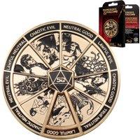 Dungeons & Dragons 50th Anniversary Limited Edition Antique Gold Coloured Spinner Pin Badge in Metallic Gold