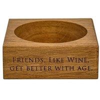 Selbrae House Oak Wine Bottle Coaster - Wine in Natural