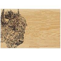 Selbrae House Oak Serving Board - 30cm - Bison in Light Brown
