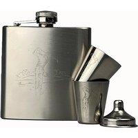 Selbrae House Hip Flask & Cup Set - Golf in Brown