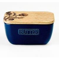 Selbrae House Blue Butter Dish - Thistle Trio in Dark Blue | Size: 140 cm x 90 cm