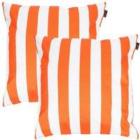 icon 2 Pack Cushion 43x43cm Deck Stripe Orange, Double Sided in Orange | Size: 43x43 cm