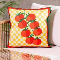 icon Cushion 43x43cm Italian Tomato Print in Yellow | Size: 43x43 cm