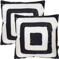 icon 2 Pack Cushion 43x43 Kyoto Fabric, Target Mono in Black