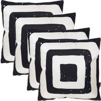 icon 4 Pack Cushion 43x43 Kyoto Fabric, Target Mono in Black