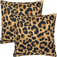 icon 2 Pack Cushion 43x43 Kyoto Fabric, New Leopard Print