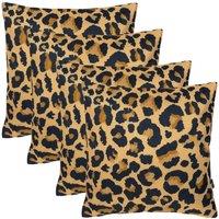 icon 4 Pack Cushion 43x43 Kyoto Fabric, New Leopard Print