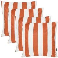 icon 4 Pack Cushion 43x43 Kyoto Fabric, Stripe, Terracotta