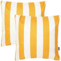 icon 2 Pack Cushion 43x43 Kyoto Fabric, Stripe, Yellow