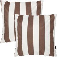 icon 2 Pack Cushion 43x43 Kyoto Fabric, Stripe, Chocolate