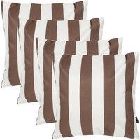 icon 4 Pack Cushion 43x43 Kyoto Fabric, Stripe, Chocolate