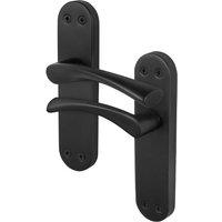 AFIT Black Twist Door Handles Novi Backplate Internal Lever 1 Pair | Size: 150mm x 150mm