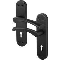 AFIT Black Twist Lock Handle Set Novi Backplate 1 Pair | Size: 150mm x 150mm