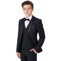 Vivaki Boy's 5 Piece Black Tuxedo | Size: 12-18 m