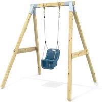 OutdoorToys Premium Single Garden Swing for Kids - Baby Navy Blue