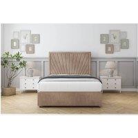Sloomy Somerset Naples Divan Set 4 Drawers-54 Headboard in Light Brown | Size: Super King