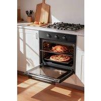 Living and Home 60L 60cm Built-in Electric Fan Oven Gill 8 Function with Air Fry Microwave in Black
