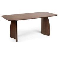 Cheshire Premium Aurelia 180cm Curved Leg Walnut Dining Table in Brown