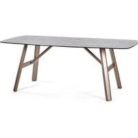 Cheshire Premium Lorenza 200cm Rectangular Smoked Bubble Glass Dining Table