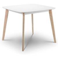 Cheshire Premium Portland 90cm Square Dining Table - White & Oak