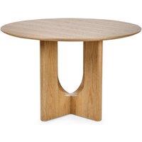Cheshire Premium Cellini 120cm Round Oak Dining Table in Brown