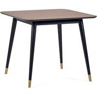Cheshire Premium Findlay 90cm Square Dining Table - Walnut & Black