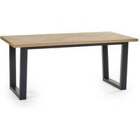 Cheshire Premium Hilton 90cm Oak Veneer Herringbone Dining Table